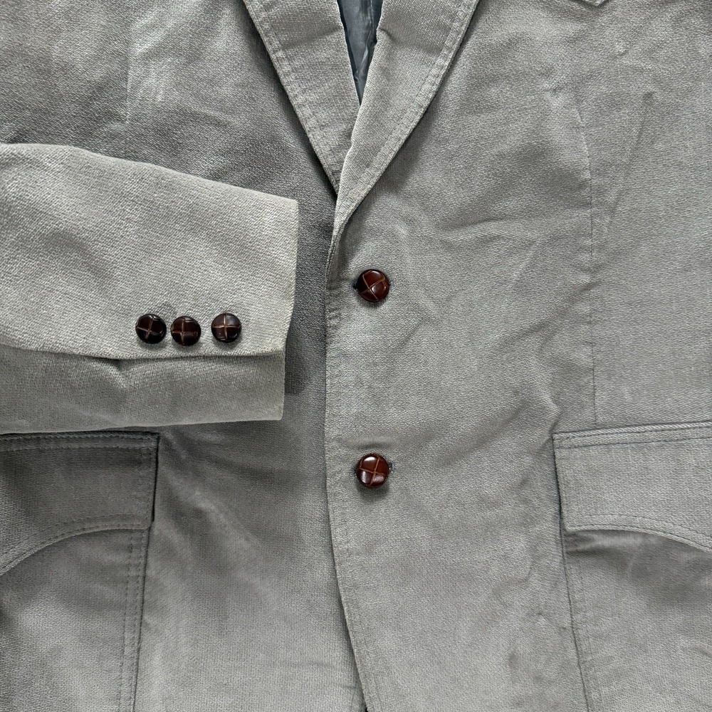 VTG Levi's‎ Western Wear Blazer Jacket 44R Gray Ranchcore Americana Sport Coat - Picture 2 of 11